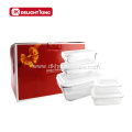 Glass Food Containers Set with Pushing Vent